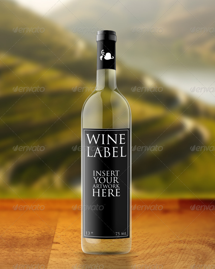 Wine Bottle MockUP by nunocnh | GraphicRiver