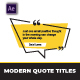 Modern Quotes Titles After Effects - VideoHive Item for Sale