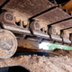 Underside of the iron tracks of an excavator. - PhotoDune Item for Sale