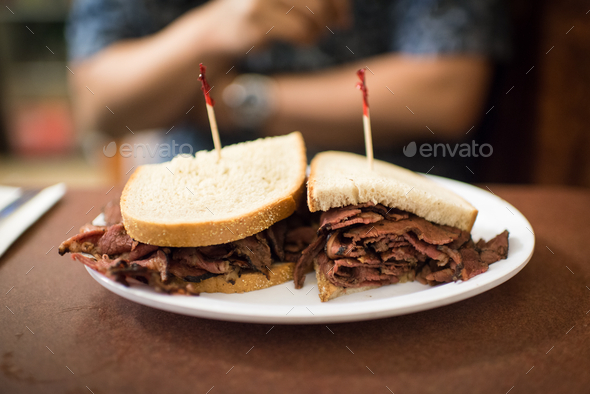 Pastrami sandwich at local city diner