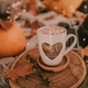 Halloween night with a cup of marshmallows hot chocolate  - PhotoDune Item for Sale