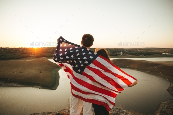 outdoors, couple, 4th of july, independence day, family, freedom, sunset, america, travel, adventure