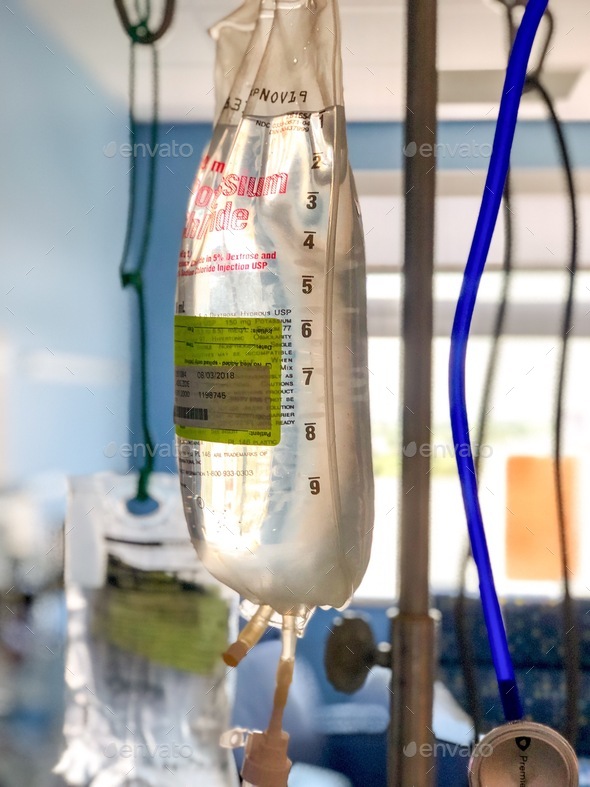Bag of fluids used in hospital for patient Stock Photo by Mrskiac