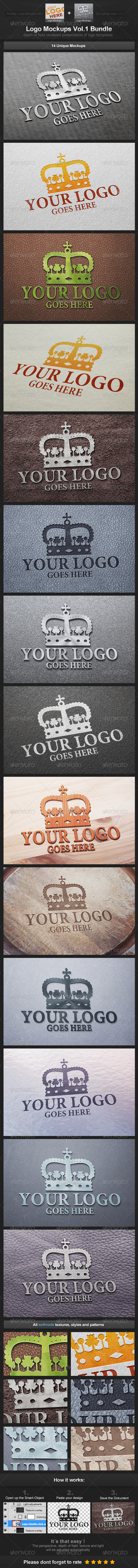Logo Mockups Vol.1 Bundle - Logo Product Mock-Ups