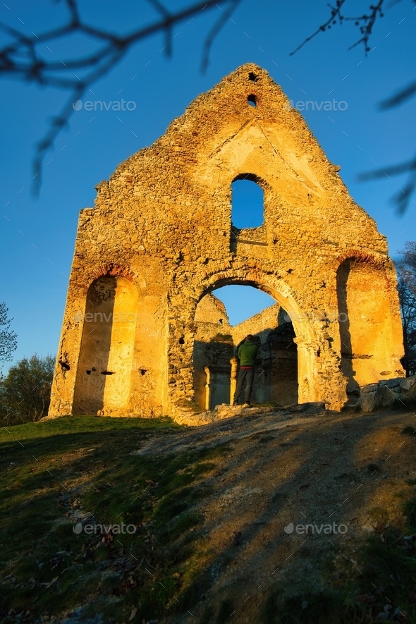 Katarinka - Church and Monastery of St. Catherine ruins in Dechtice, Slovakia - Stock Photo - Images