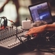 Sound recording mixing console. Sound engineer work at the mixing console - PhotoDune Item for Sale