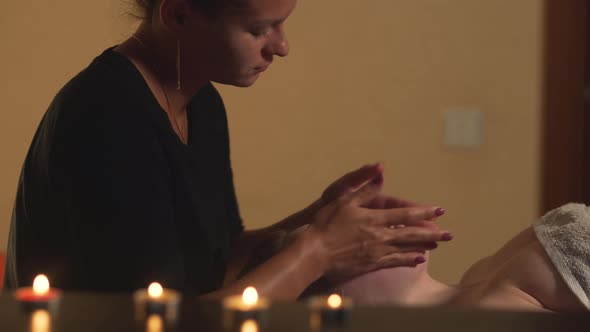 Therapeutic Facial Massage for a Young Woman