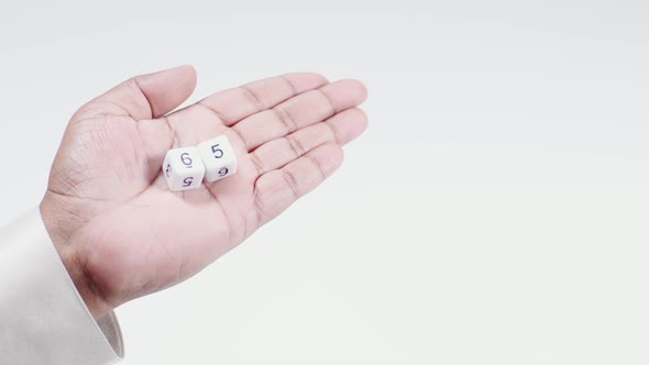 Holds White Dice Six And Five Sixty Five 65 alt