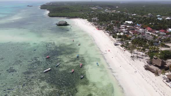 Ocean Near the Coast of Zanzibar Island Tanzania Slow Motion alt