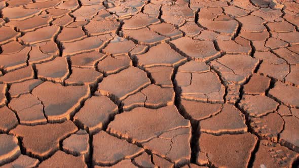 Moving through lifeless dried area