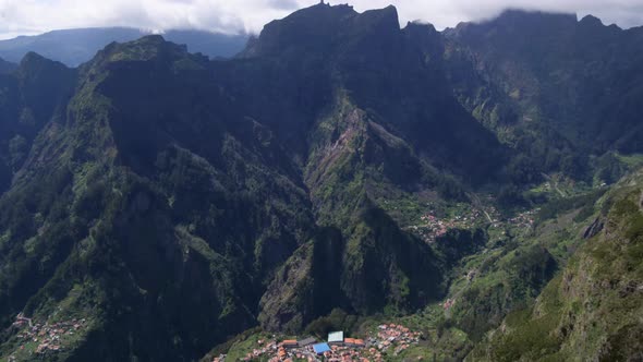 Time lapse of Valley of the Nuns (Curral das Freiras) on Madeira, Portugal alt