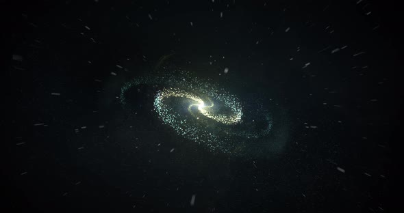 Realistic Galaxy Rotate Loop Background