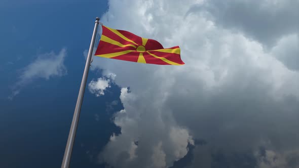 Macedonia Flag Waving 4K alt