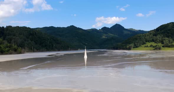 Cross At The Top Of The Church Spire In The Flooded Geamana Village alt