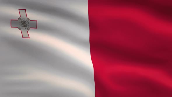 Malta Windy Flag Background 4K alt