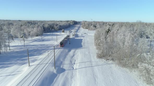 Train Stopping at Station Aerial alt