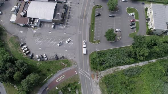 White Pick Up Truck With Cargo Trailer Driving in Upstate New York alt
