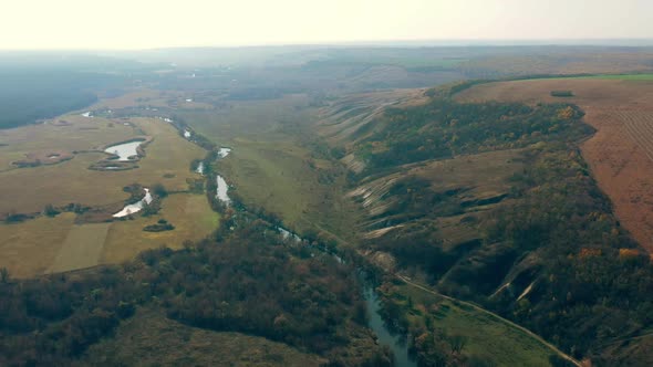 Aerial Drone Shooting of the Historical Dvurechansky National Park in the Kharkov Region, Ukraine alt
