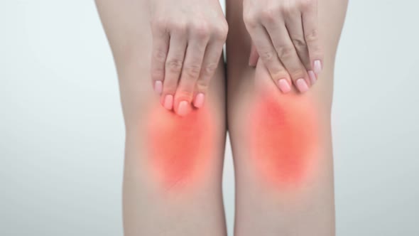 Close Up Showing a Knee Pain