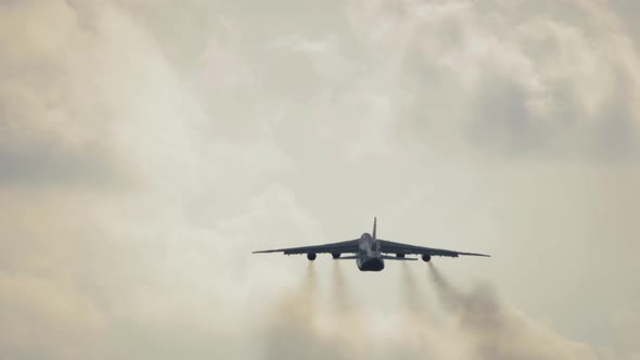 Huge Airplane Take Off Slow Motion alt