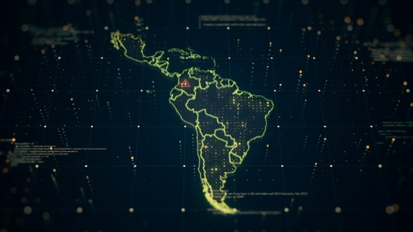 Gold Map Latin America Danger 4K