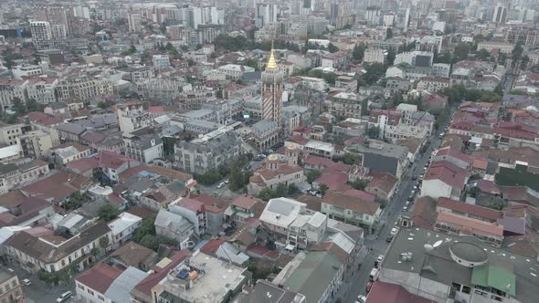 Aerial view of Piazza Batumi. Georgia 2020 summer alt
