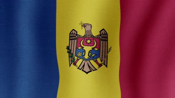 The National Flag of Moldova