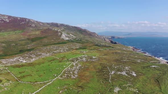 Aerial View of the Coastline By Marmeelan and Falcorrib South of Dungloe County Donegal  Ireland alt