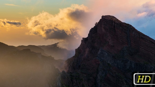 2-pack Set of Sunset View in Mountains, Madeira alt