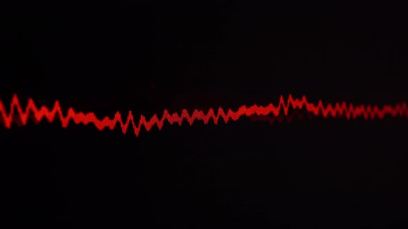 Red Digital Audio Reaction Diagram Background alt