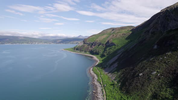 The Scottish Holy Isle with Mountainous and Coastal Landscape alt
