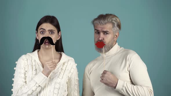 Funny Couple Change Gender. Funny and Crazy Idea. Humorous Video. Human Emotions, Youth, Love and alt