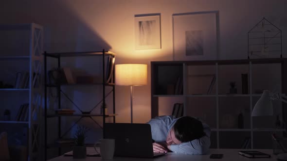 Exhausted Worker Sleeping Man Mental Overload alt