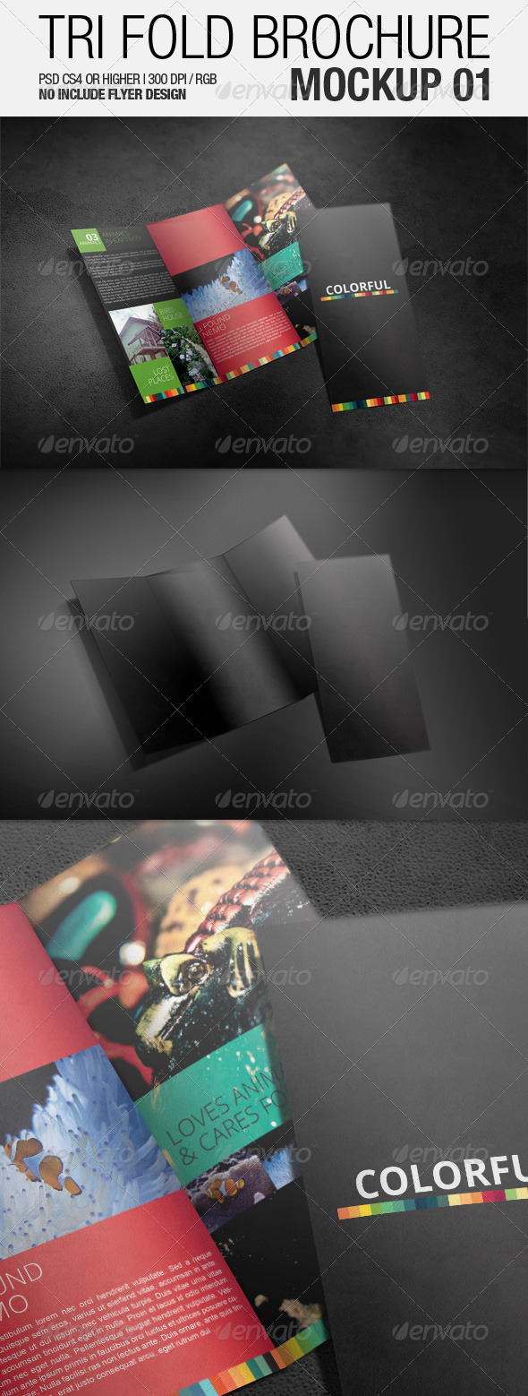 Tri Fold Brochure Mockup 01 - Brochures Print