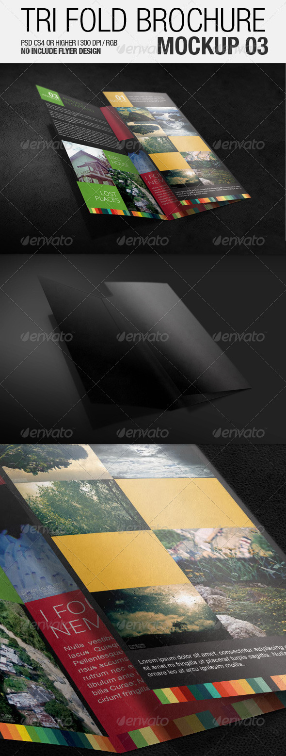 Tri Fold Brochure Mockup 03 - Brochures Print