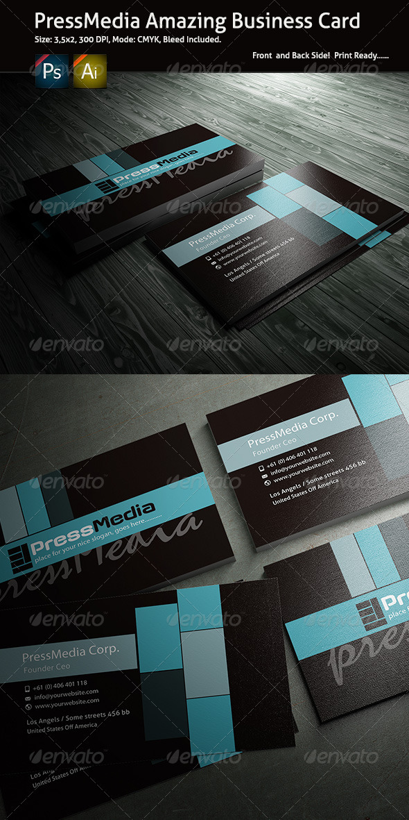 PressMedia Business Card - Corporate Business Cards