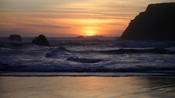 Rocky Beach Sunset with Audio