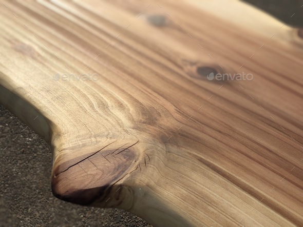 Wood grain redwood knots furniture natural live edge table top slab background