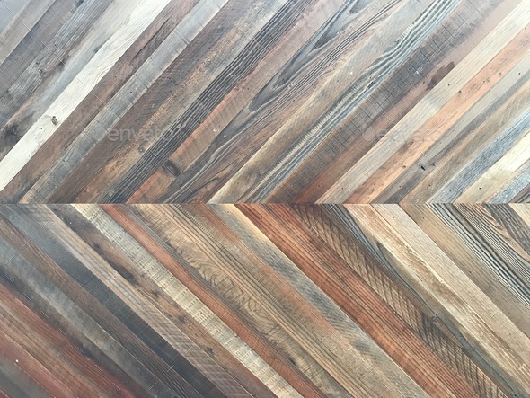 Rustic wood chevron pattern wooden background panel