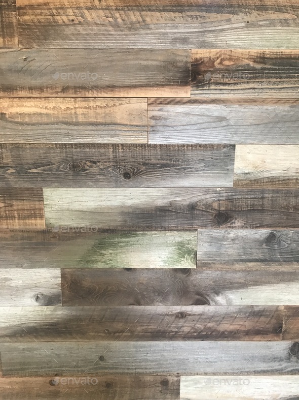 Reclaimed wood rustic wood planks wall Stock Photo by statuslapa