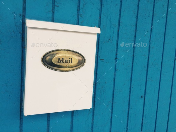 Mailbox typography #blue #typography