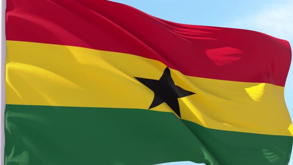 Ghana Flag Looping Background