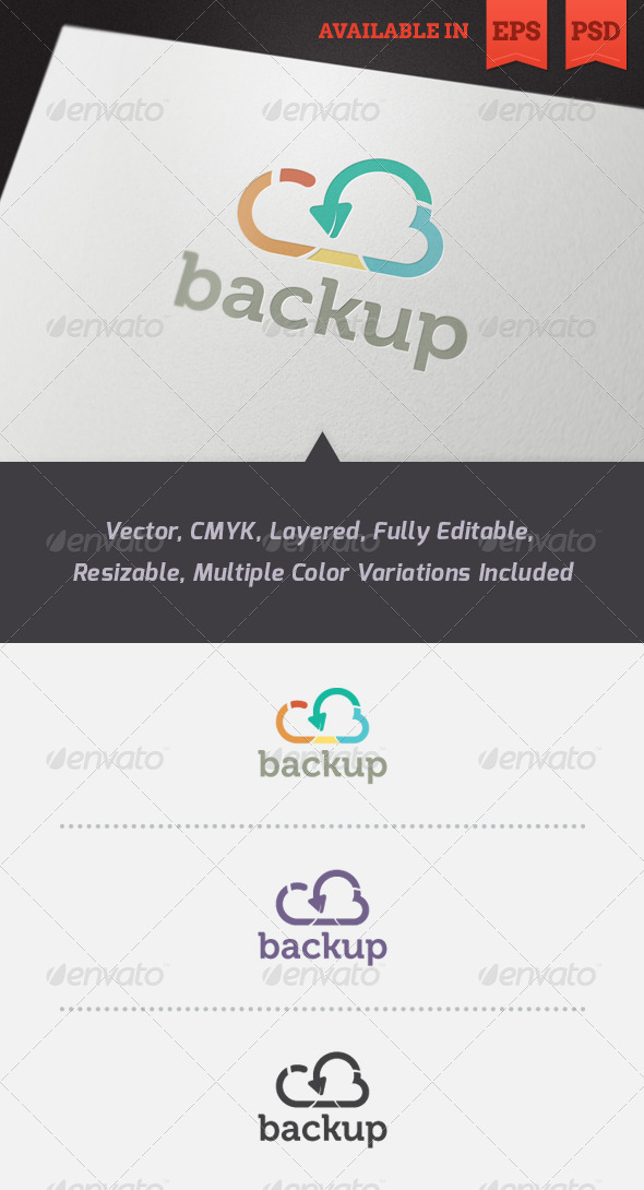 Cloud Backup Logo Template - Abstract Logo Templates