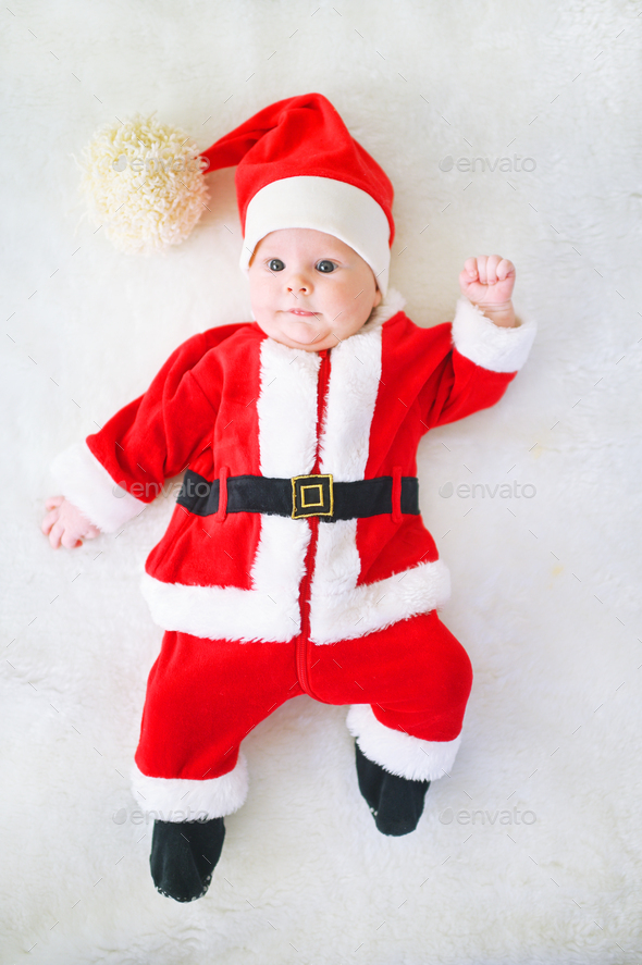 Santa dressed in outlet white