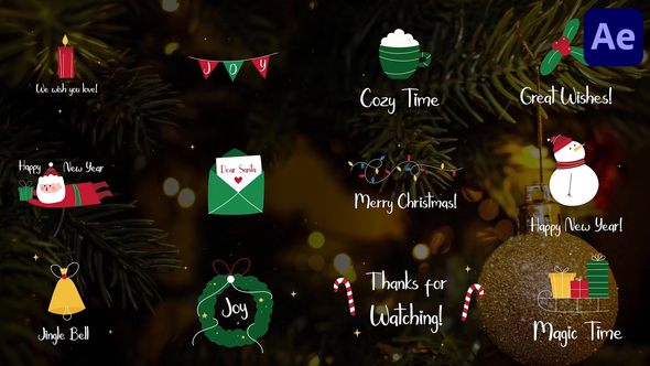 Hand Drawn Christmas Titles for After Effects