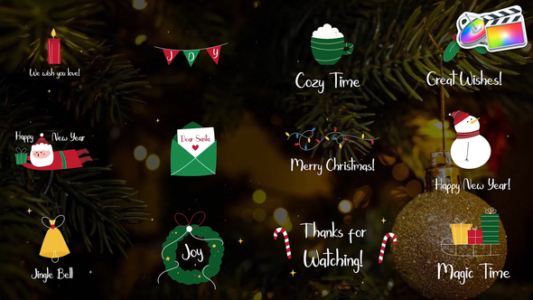 Hand Drawn Christmas Titles for FCPX