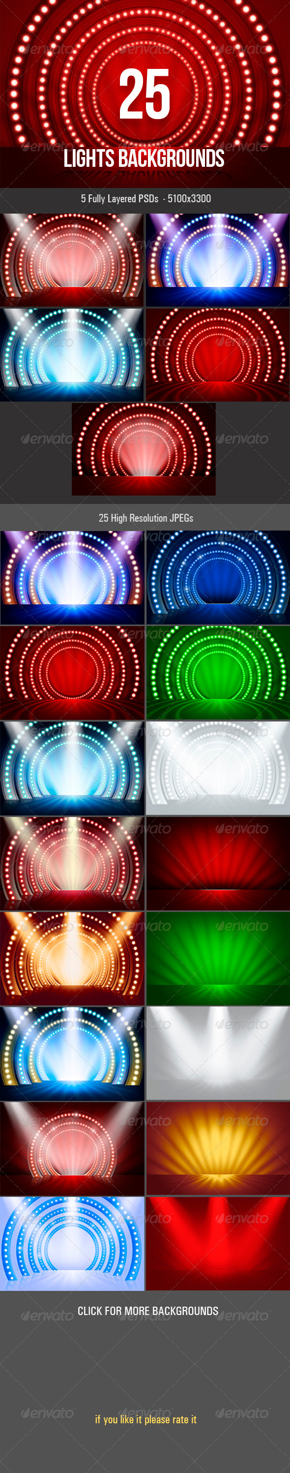 Lights Backgrounds - 3D Backgrounds