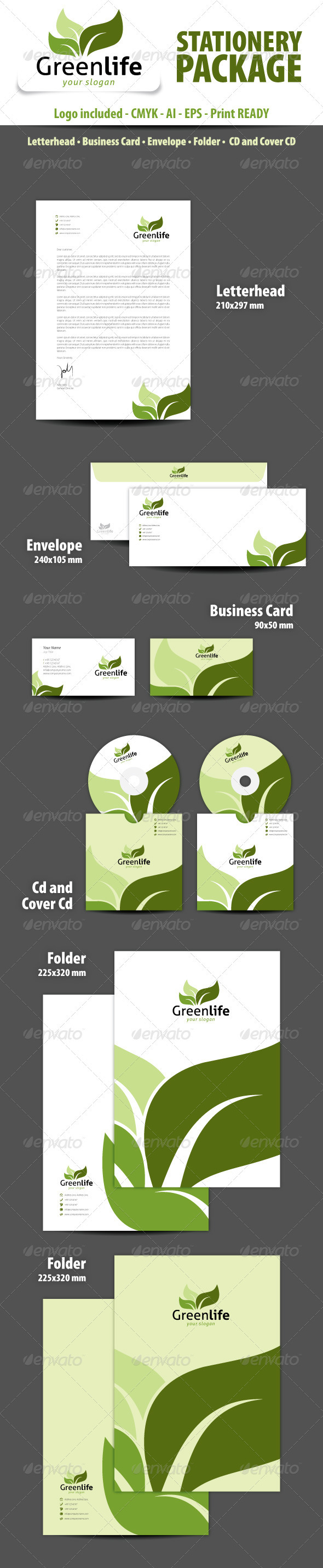 Greenlife Stationery Package - Stationery Print Templates
