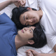  Asian gay couple relaxing and lying down in bed. - PhotoDune Item for Sale