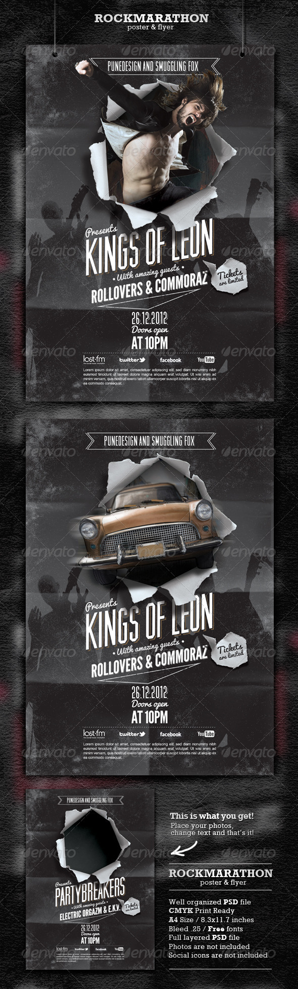 Rock Poster & Flyer - Concerts Events